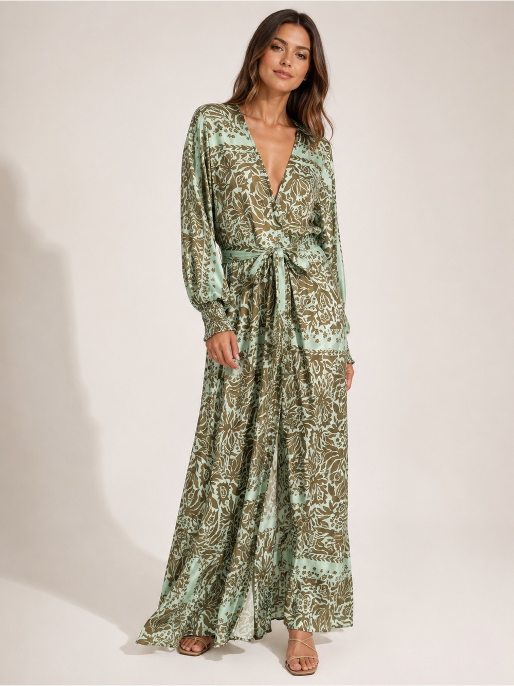 Omika maxi wrap dress sz L